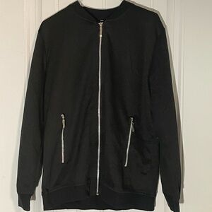 SHEIN Black Bomber Jacket